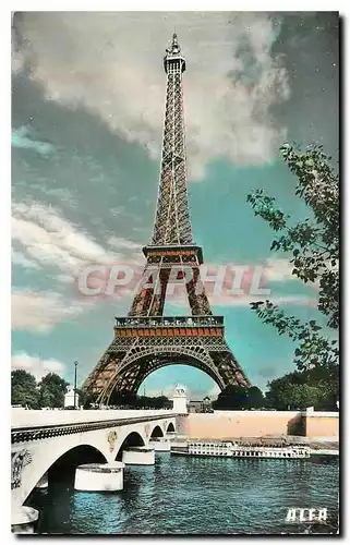 Cartes postales Paris La Tour eiffel et le Pont d'Iena