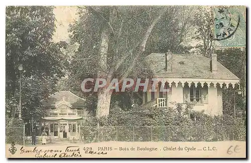 Cartes postales Paris Bois de Boulogne Chalet du Cycle