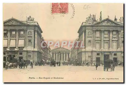 Cartes postales Paris Rue Royale et Madeleine