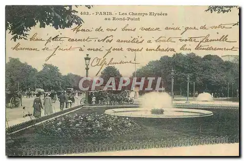 Cartes postales Paris Les Champs Elysees au Rond Point