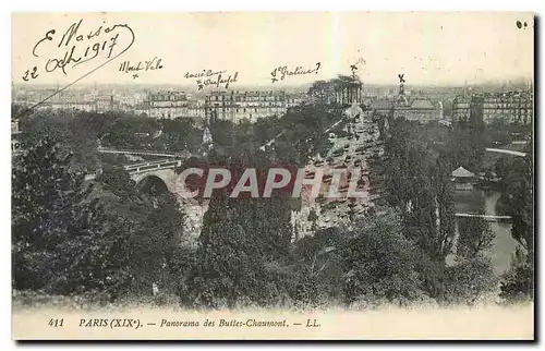 Ansichtskarte AK Paris Panorama des Buttes Chaumont