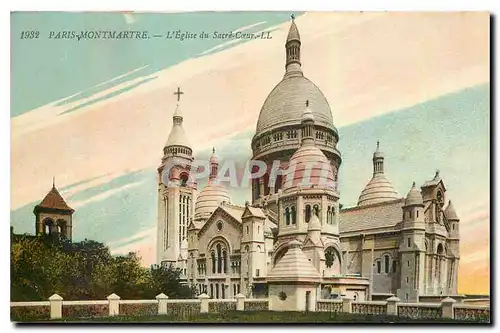 Cartes postales Paris Montmartre L'Eglise du Sacre Coeur