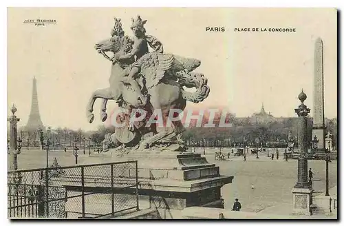 Ansichtskarte AK Paris Place de la Concorde Tour Eiffel