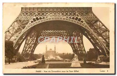 Ansichtskarte AK Paris Vue du Trocadero sous la Tour Eiffel