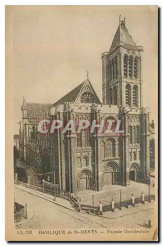 Cartes postales Basilique de St Denys Facade Occidentale