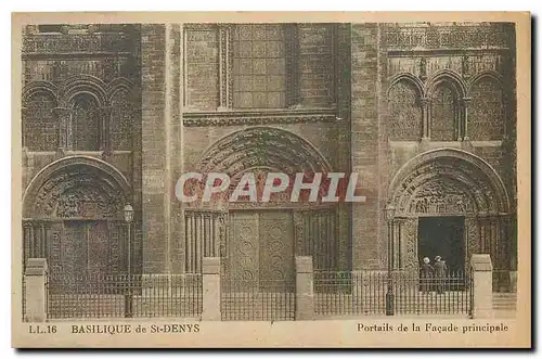 Ansichtskarte AK Basilique de St Denys Portails de la Facade  principale