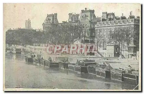 Cartes postales Paris Quai et Port de l'Hotel de Ville