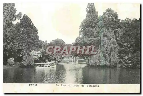 Cartes postales Paris Le Lac du Bois de Boulogne