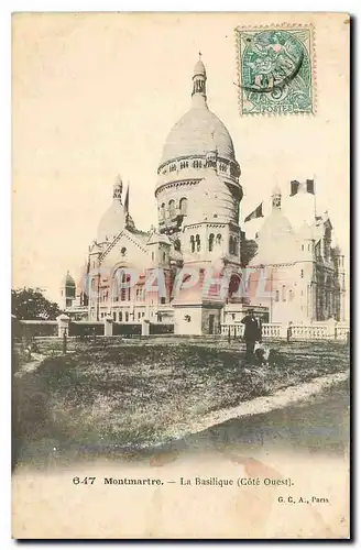 Cartes postales Montmartre La Basilique Cote Ouest