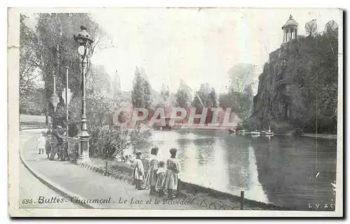 Ansichtskarte AK Buttes Chaumont Le Lac et le Belvedere