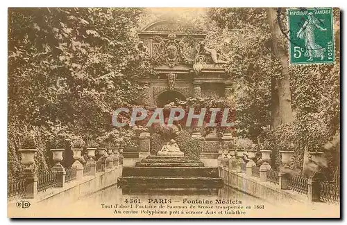 Cartes postales Paris Fontaine Medicis