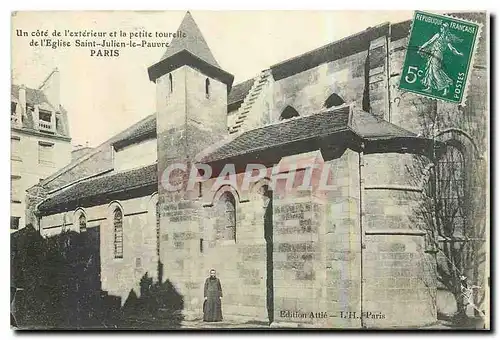 Ansichtskarte AK Paris un Cote de l'exterieur et la Petite Tourelle de l'eglise Saint Julien le Pauvre