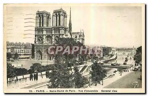 Cartes postales Paris Notre Dame de Paris vue d'ensemble