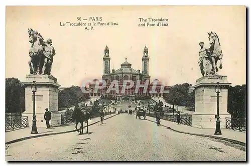 Ansichtskarte AK Paris le Trocadero et le Pont d'Iena