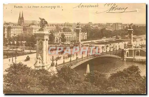 Cartes postales Paris Le pont Alexandre III