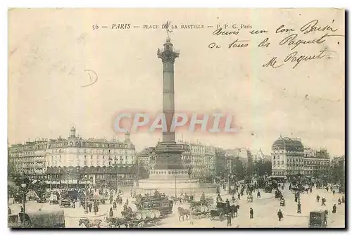 Cartes postales Paris place de la bastille