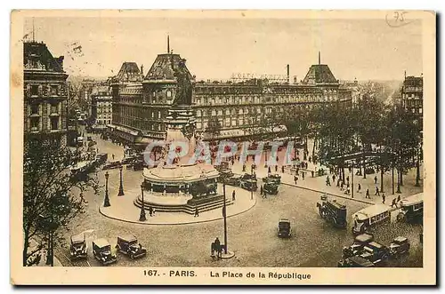 Cartes postales Paris la place de la Republique