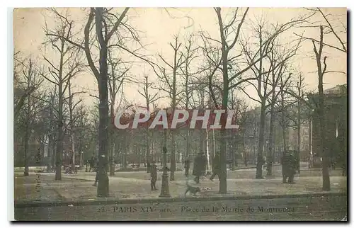 Cartes postales Paris XIV arr place de la Mairie de Montsouris