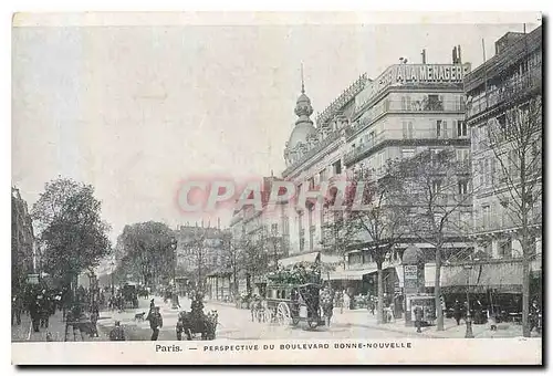 Cartes postales Paris Perspective du Boulevard Bonne Nouvelle