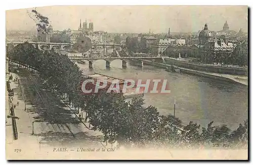 Cartes postales Paris l'Institut et la Cite