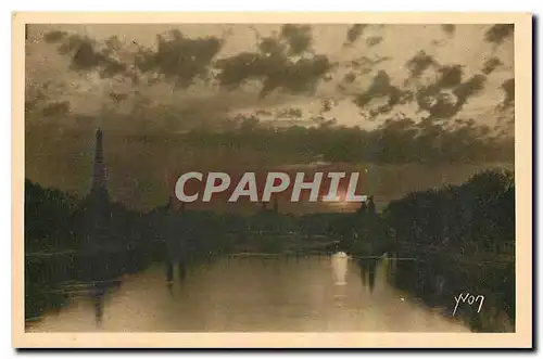 Ansichtskarte AK Paris en Flanant Crepuscule sur la Seine