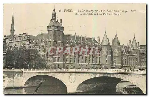 Ansichtskarte AK Paris la Conciergerie et le Pont au Change