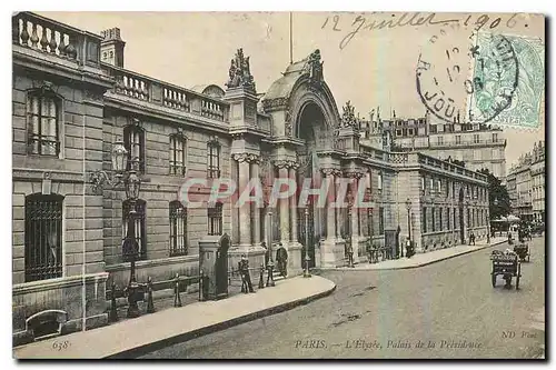 Cartes postales Paris l'Elysee Palais de la Presidence