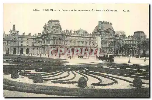 Ansichtskarte AK Paris le Louvre et les Nouveaux Jardins du Carrousel