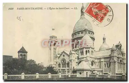 Cartes postales Paris Montmartre l'Eglise du Sacre Coeur