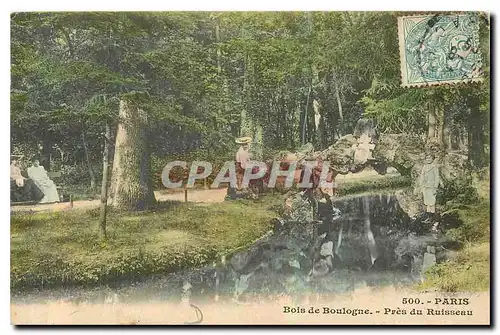 Ansichtskarte AK Paris Bois de Boulogne pres du Ruisseau