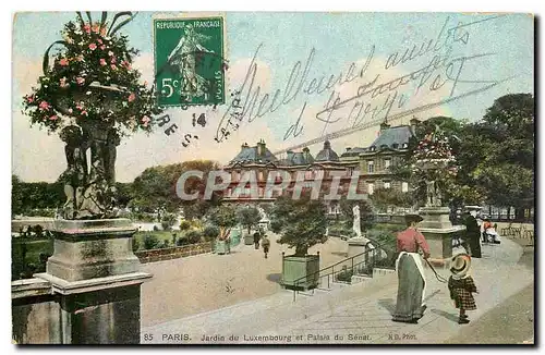 Cartes postales Paris Jardin du Luxembourg et Palais du Senat