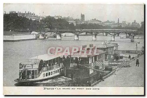 Cartes postales Paris la Seine au Pont des Arts Bateaux