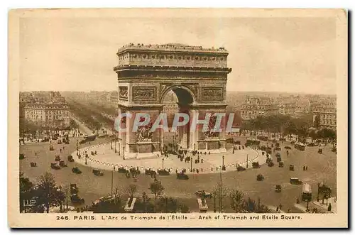Cartes postales Paris l'arc de Triomphe de l'Etoile