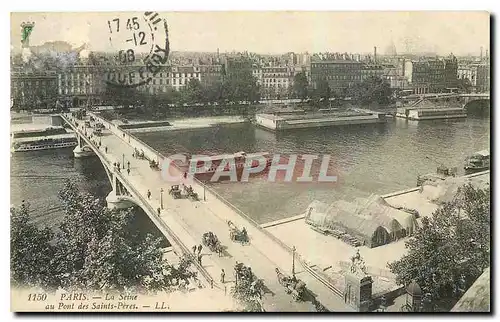 Ansichtskarte AK Paris la Seine au Pont des Saints Peres