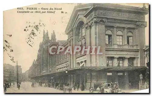 Cartes postales Paris Gare du Nord Construite en 1863 par Nittorf