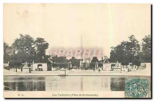 Ansichtskarte AK Les Tuileries Place de la Concorde