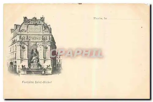 Cartes postales Paris Fontaine saint Michel