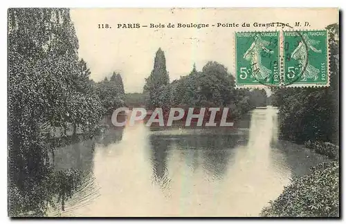 Cartes postales Paris Bois de Boulogne Pointe du Grand Lac