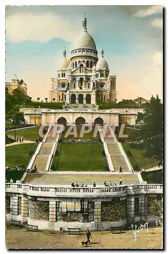 Ansichtskarte AK Paris en Flanant Basilique du Sacre Coeur et l'Escalier Monumental