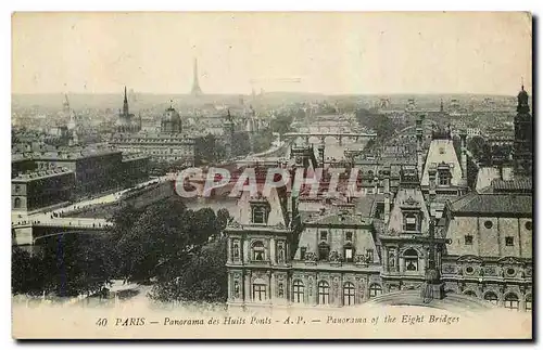 Ansichtskarte AK Paris Panorama des Huits Ponts