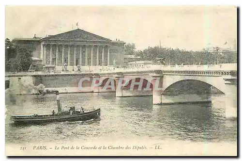Ansichtskarte AK Paris le Pont de la Concorde et la Chambre des Deputes Bateau