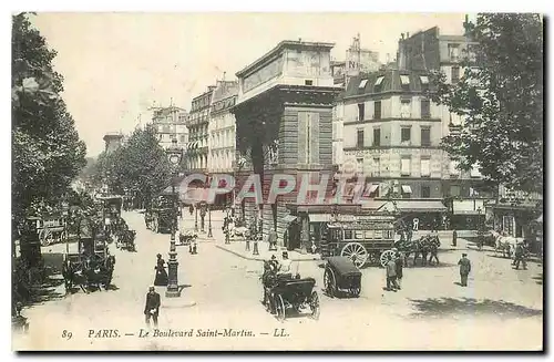 Cartes postales Paris le Boulevard Saint Martin