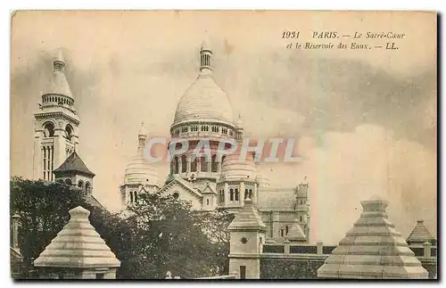 Cartes postales Paris le Sacre Coeur et le Reservoir des Eaux