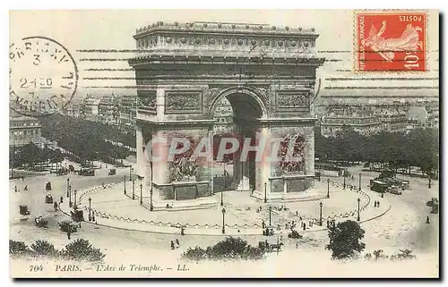 Cartes postales Paris l'arc de Triomphe