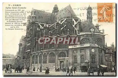 Cartes postales Paris Eglise Saint Eustache