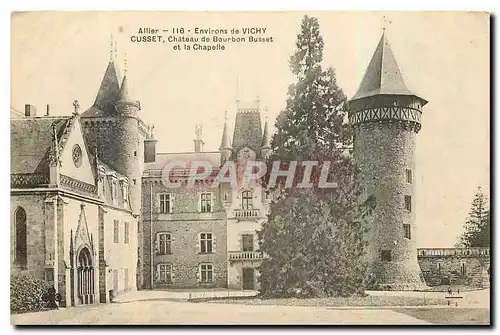 Ansichtskarte AK Allier environs de Vichy Cusset Chateau de Bourbon Busset et la Chapelle