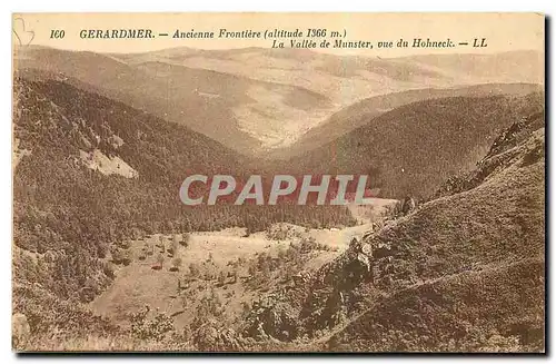 Cartes postales Gerardmer Ancienne Frontiere la Vallee de Munster vue du Hohneck