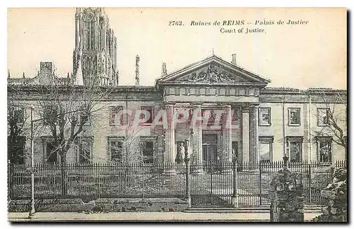 Cartes postales Ruines de Reims Palais de Justice