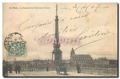 Cartes postales Blois Le Sommet du Pont sur la Loire