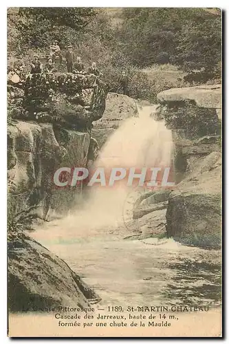 Cartes postales Creuse Pittoresque St Martin Chateau Cascade des Jarreaux formee par une chute de la Maulde